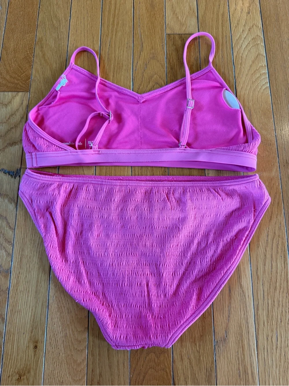 2 Abercrombie Kids Size 15/16 Swim Bathing Suits 2-Piece Bikini Black & Pink